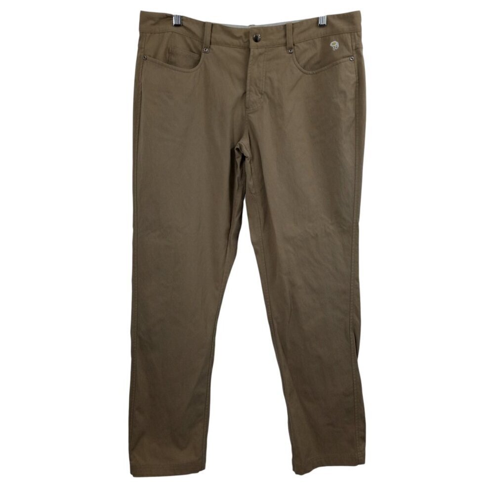 Mountain Hardwear Womens Beige Stretch Hiking Pants Size 12/32 Outdoor Straight